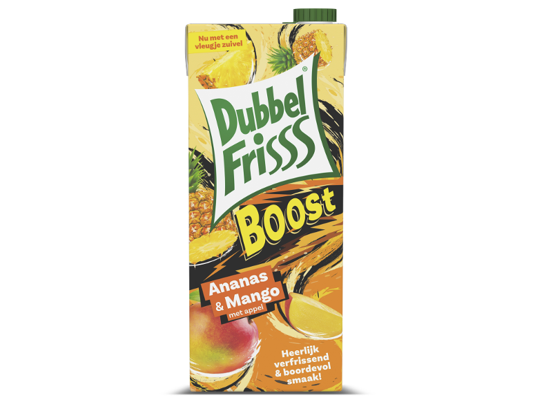 Vruchtensap met ananas- en mangosmaak in pak