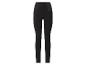 Zwarte dameslegging met hoge taille en elastische tailleband.