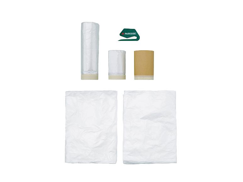 Parkside afdekfolie en afdekpapier met tape, plus afdekplastic