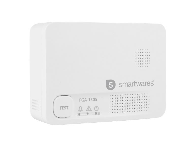 Smartwares FGA-1305 witte rookmelder met testknop en LED-indicatoren