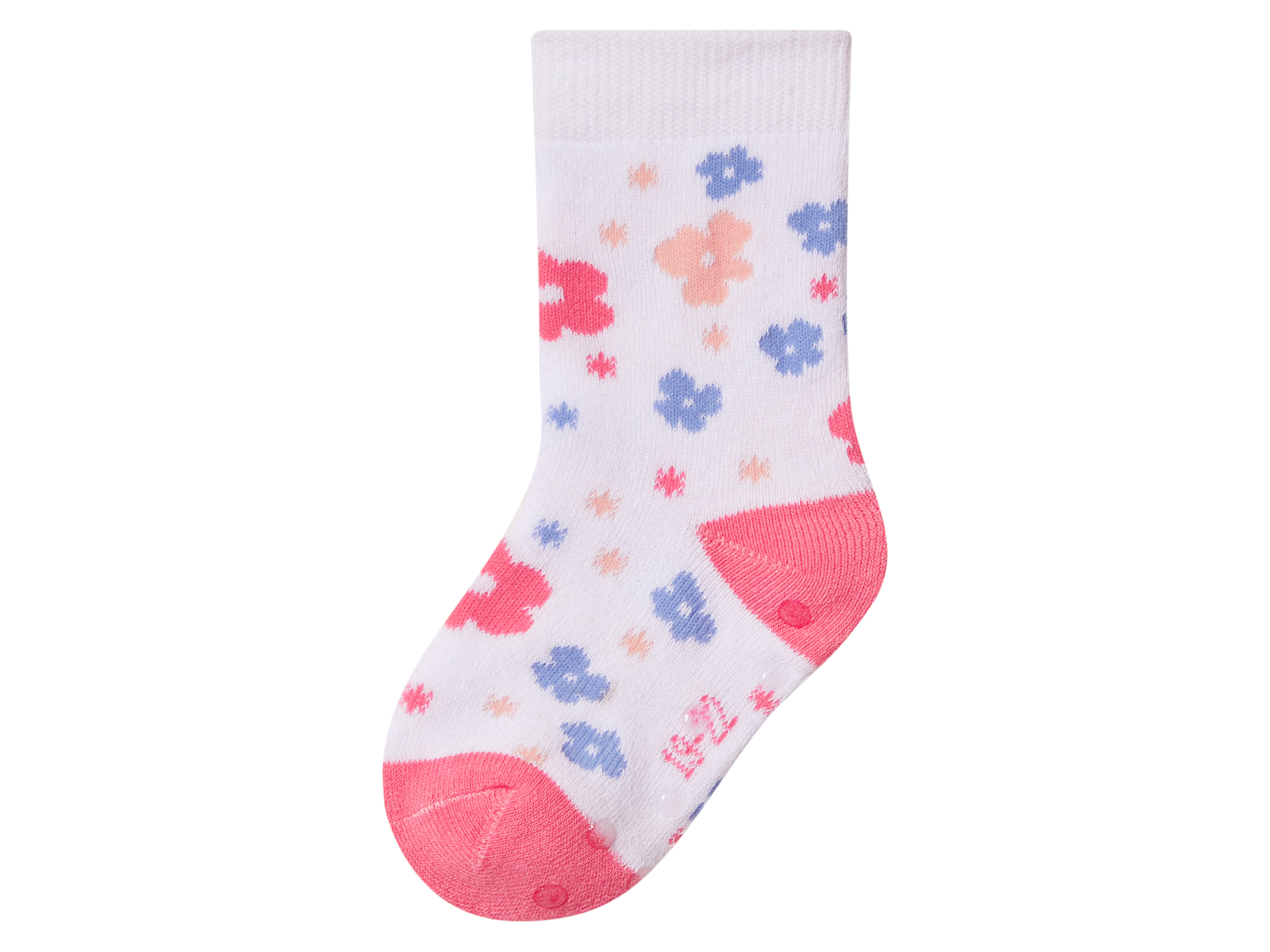 lupilu Kinder huissokken met siliconen noppen (Bloemen, 23/26)