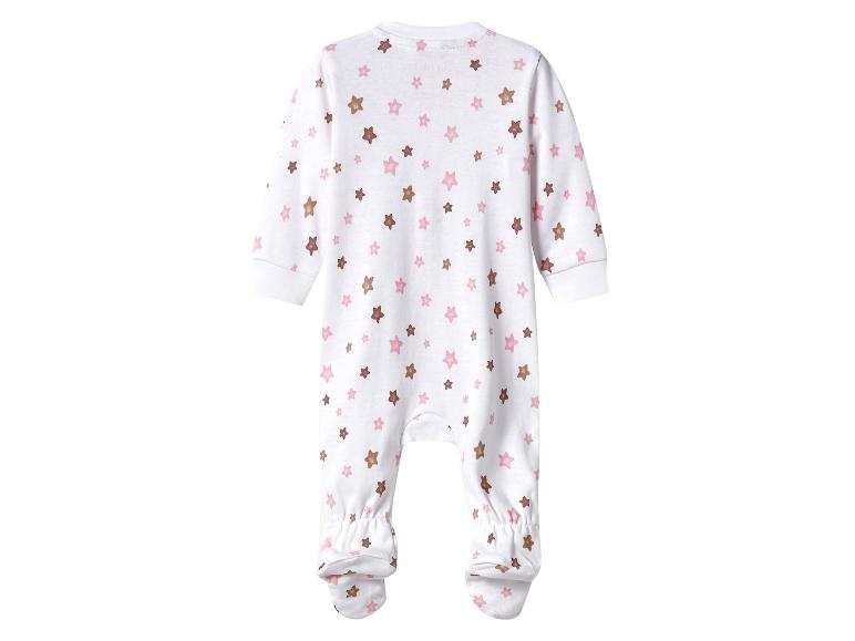 Witte baby romper met roze en bruine sterrenprint