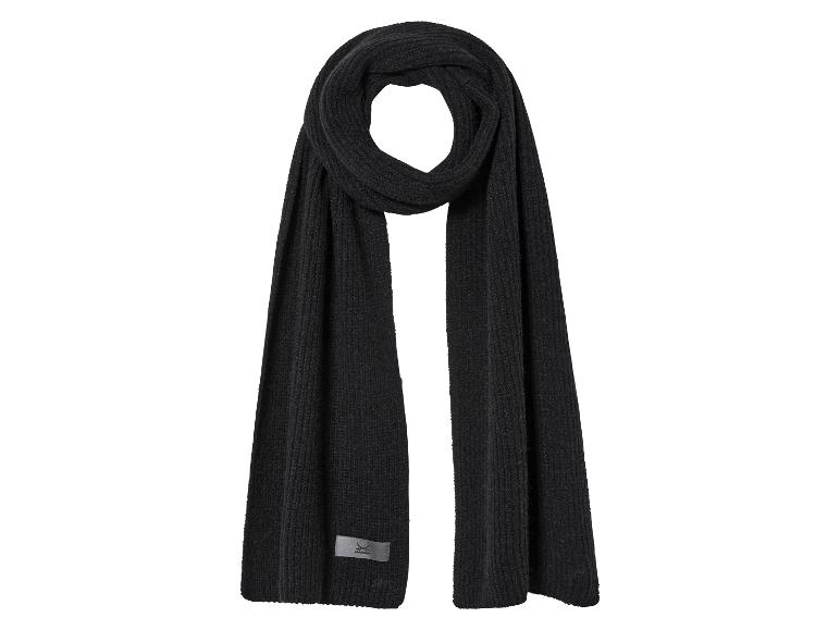 Een zwarte gebreide sjaal van Sanshisan.