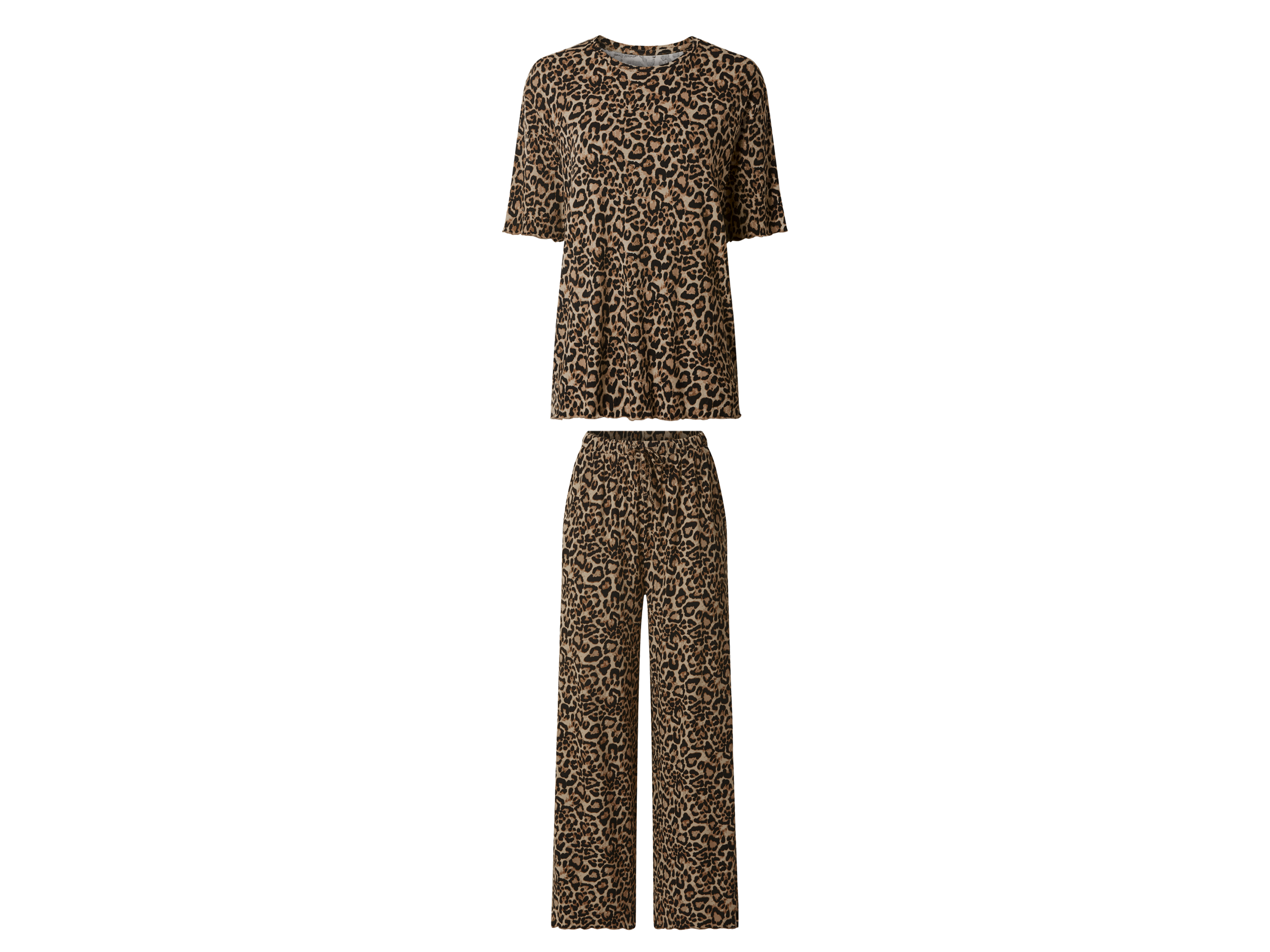 ESMARA Geribbelde premium pyjama voor dames (Print, M (40/42))