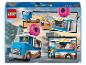 LEGO City Donut Shop vrachtwagen met minifiguren en accessoires.