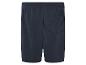 Donkerblauwe jogging shorts.