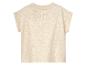 Lichtbeige baby t-shirt, korte mouwen.