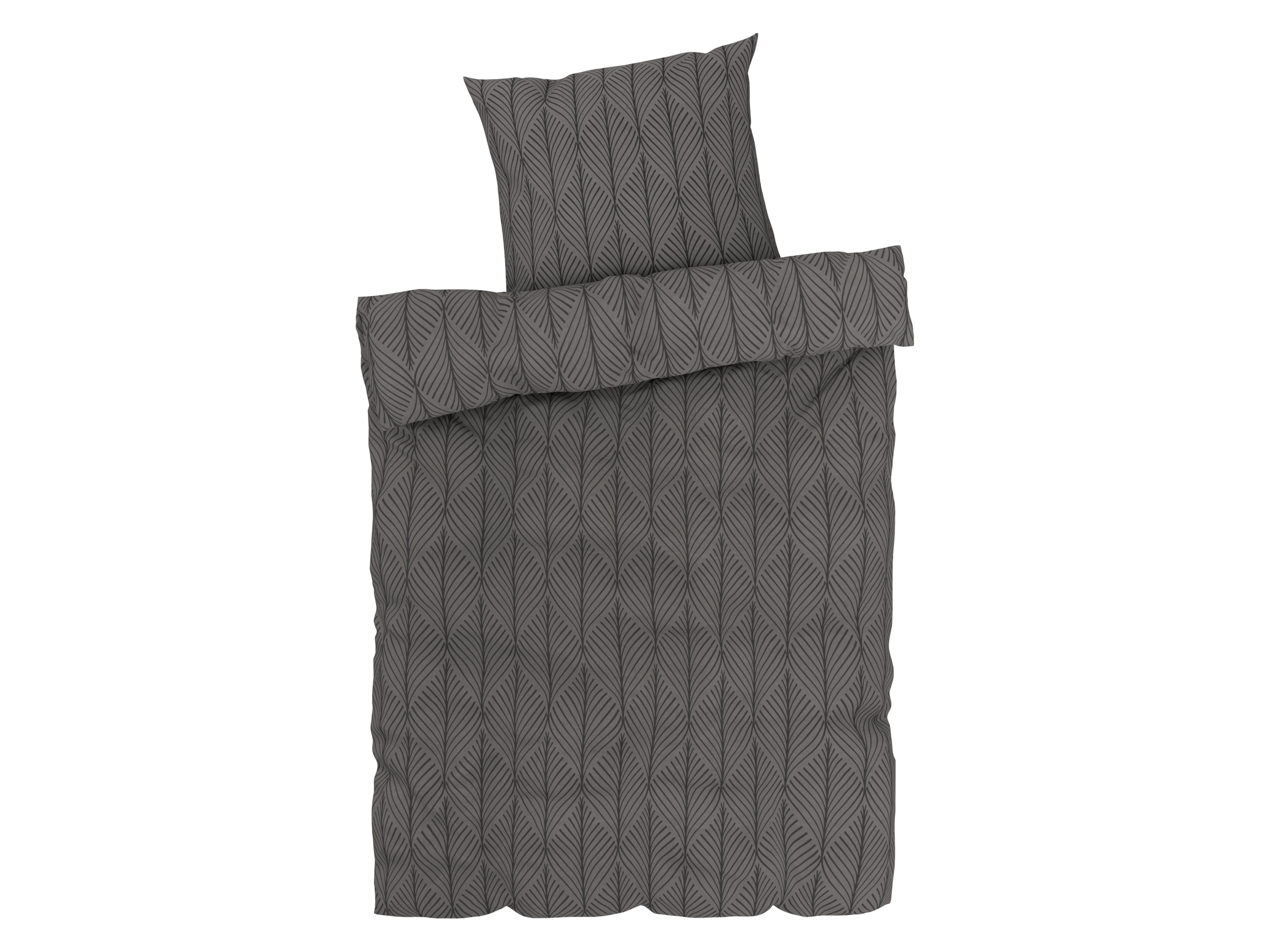 LIVARNO HOME Dekbedovertrek 140 x 200 cm (patroon grijs)