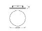 Ronde plafondlamp met een diameter van 300 mm en een hoogte van 56 mm.