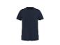 Donkerblauw heren T-shirt met korte mouwen en borstzak.