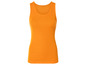 Een oranje tanktop voor dames.
