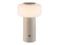 Beige tafellamp met verlichte kap en aan/uit-knop