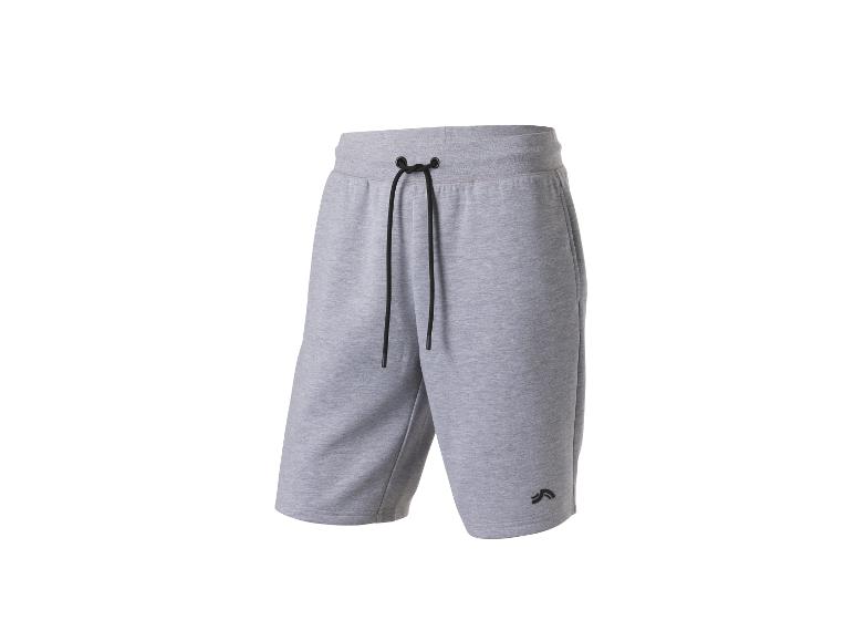 Lichtgrijze heren sweatshorts met zwart trekkoord