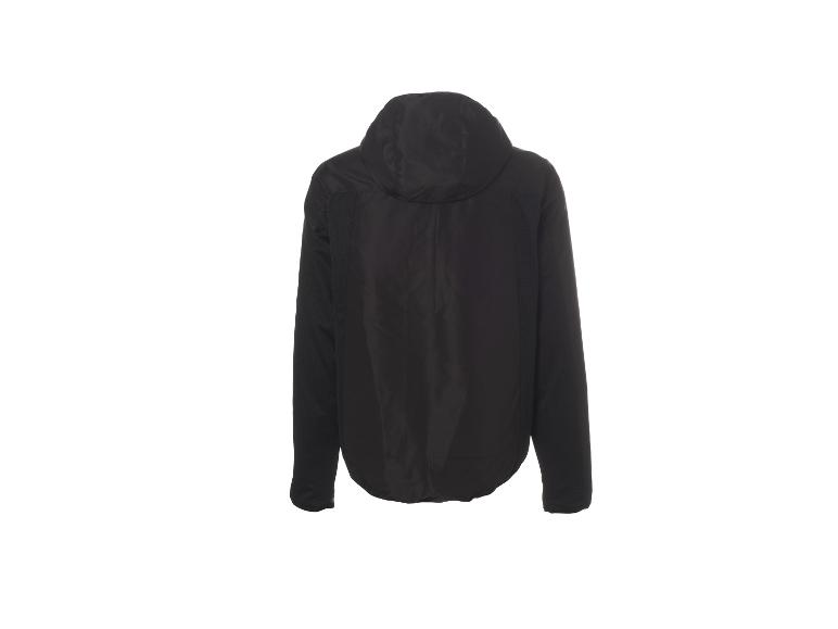 Zwarte hooded heren sportjas, achterkant