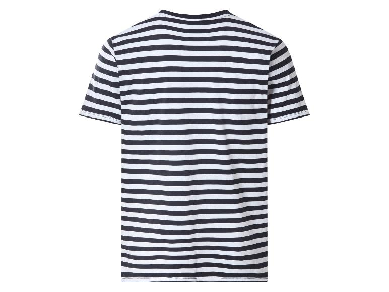 Zwart-wit gestreept T-shirt met korte mouwen, achterkant