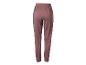 Dames joggingbroek in roze-bruin met elastische tailleband en manchetten.