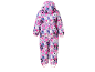 Kinder skipak met bloemen- en regenboogpatroon, met capuchon en elastische manchetten.