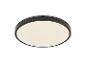 Ronde, zwarte LED-plafondlamp met witte diffuser