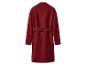 Bordeauxrode wollen jas met ceintuur, achterkant