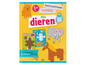 Knutselboek met dieren om uit te knippen, inclusief een olifant, paard en beer.