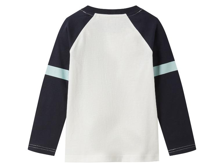 Kindert-shirt met lange mouwen, tweekleurig, baseball stijl.