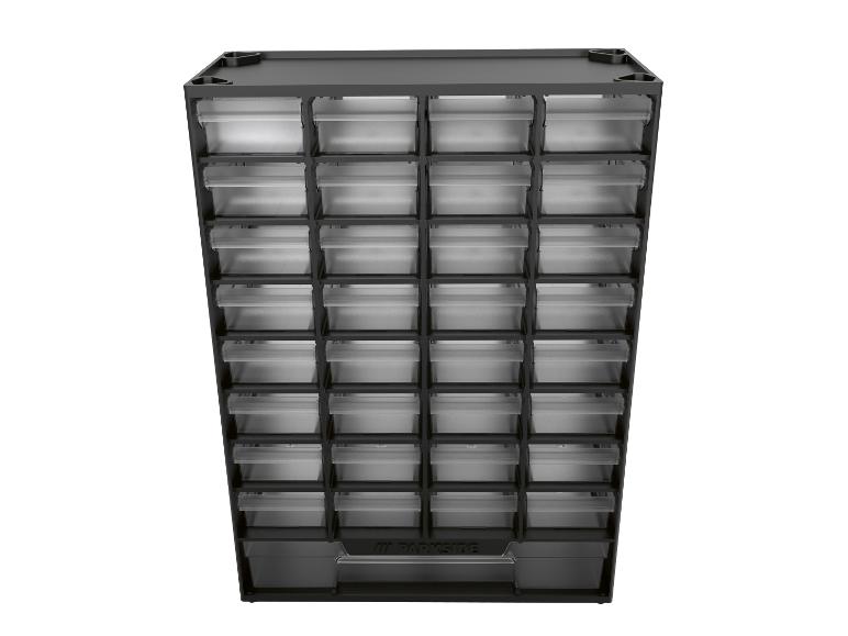 Parkside gereedschapsorganizer met 30 transparante laden.