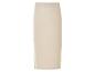 Lange lichtbeige rok.