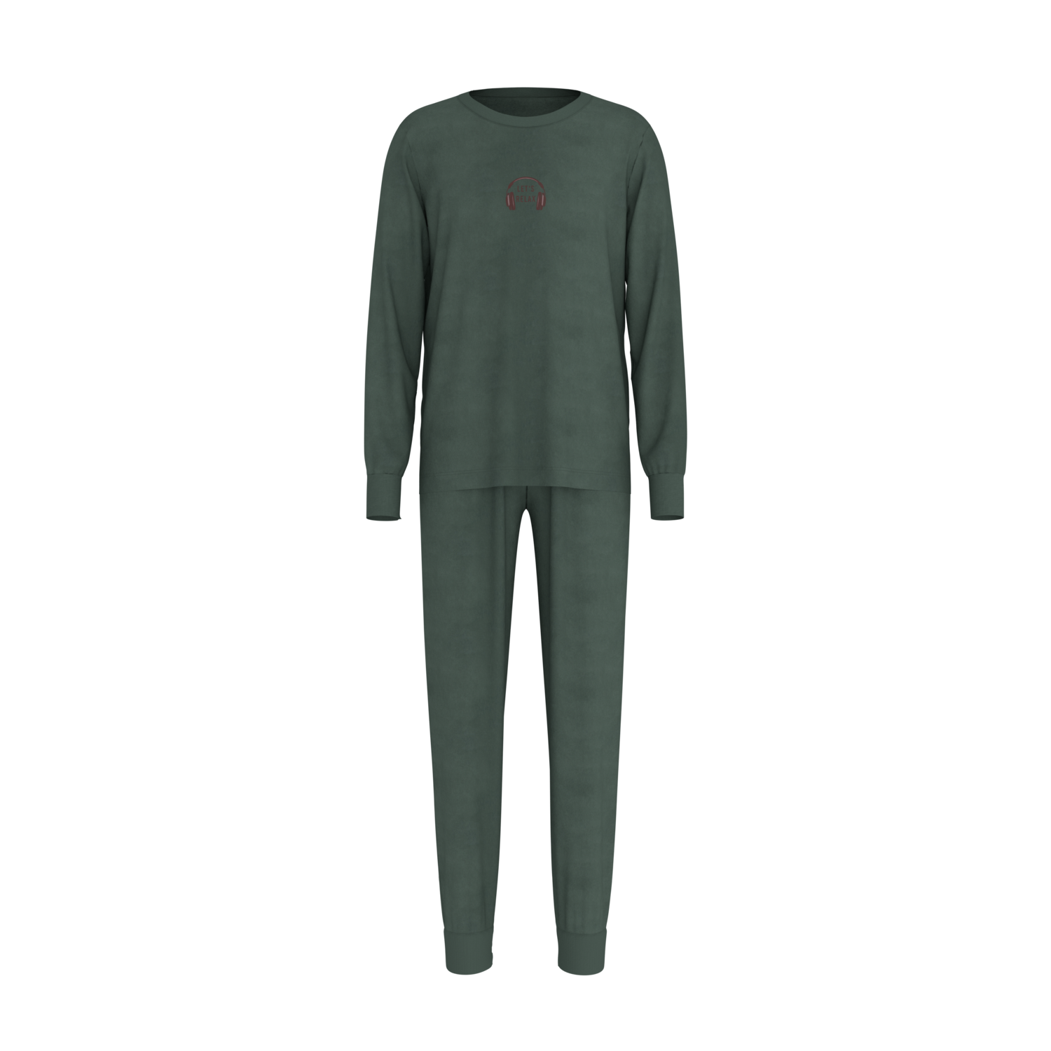 ESMARA KIDS Kinder fleece pyjama (Groen, 146/152)