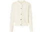Wit, getextureerd vest met gouden knopen
