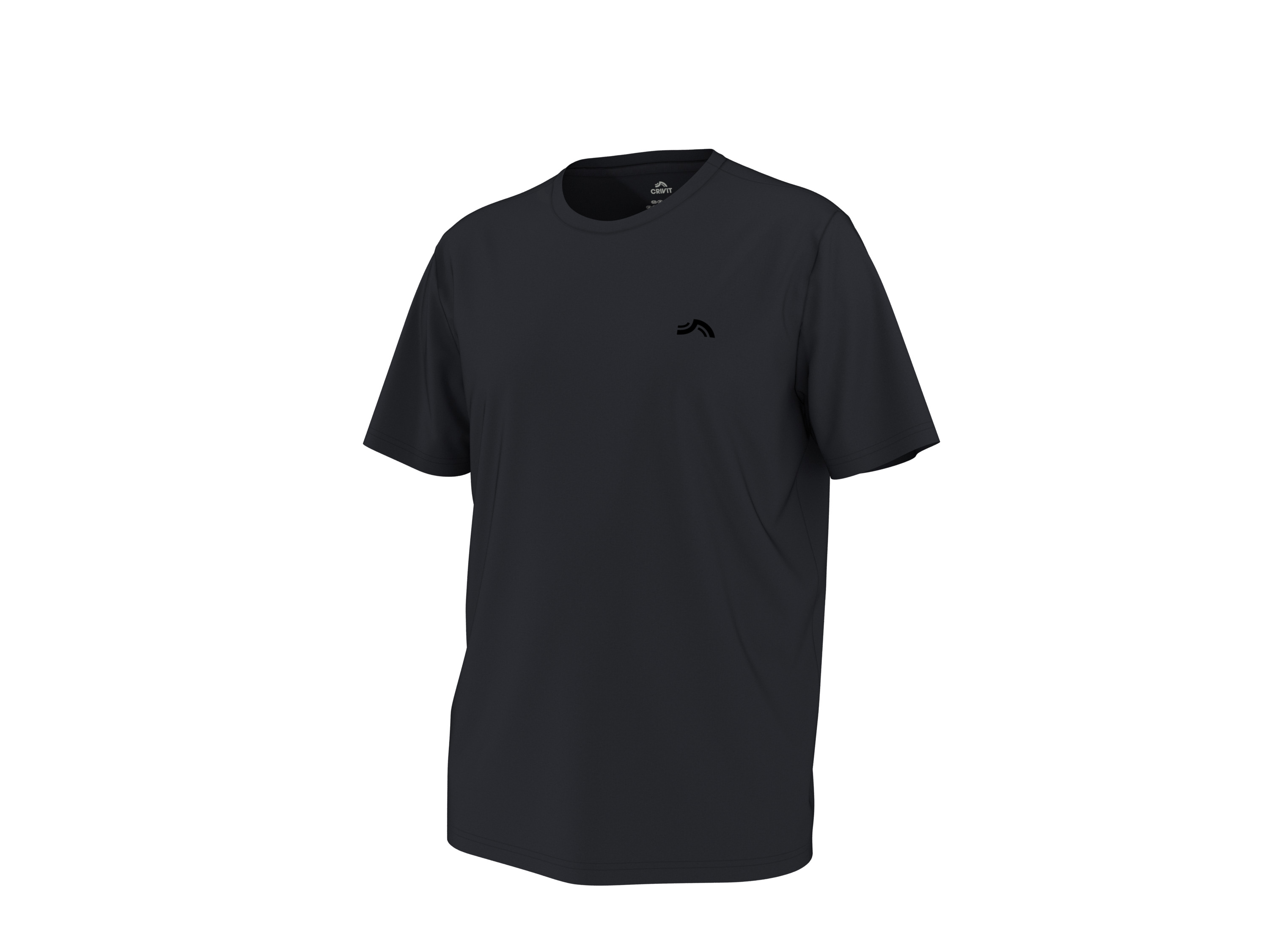 CRIVIT Heren sportshirt (Zwart, S)