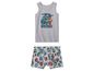 Een grijs tanktop en boxershort met LEGO Ninjago print.