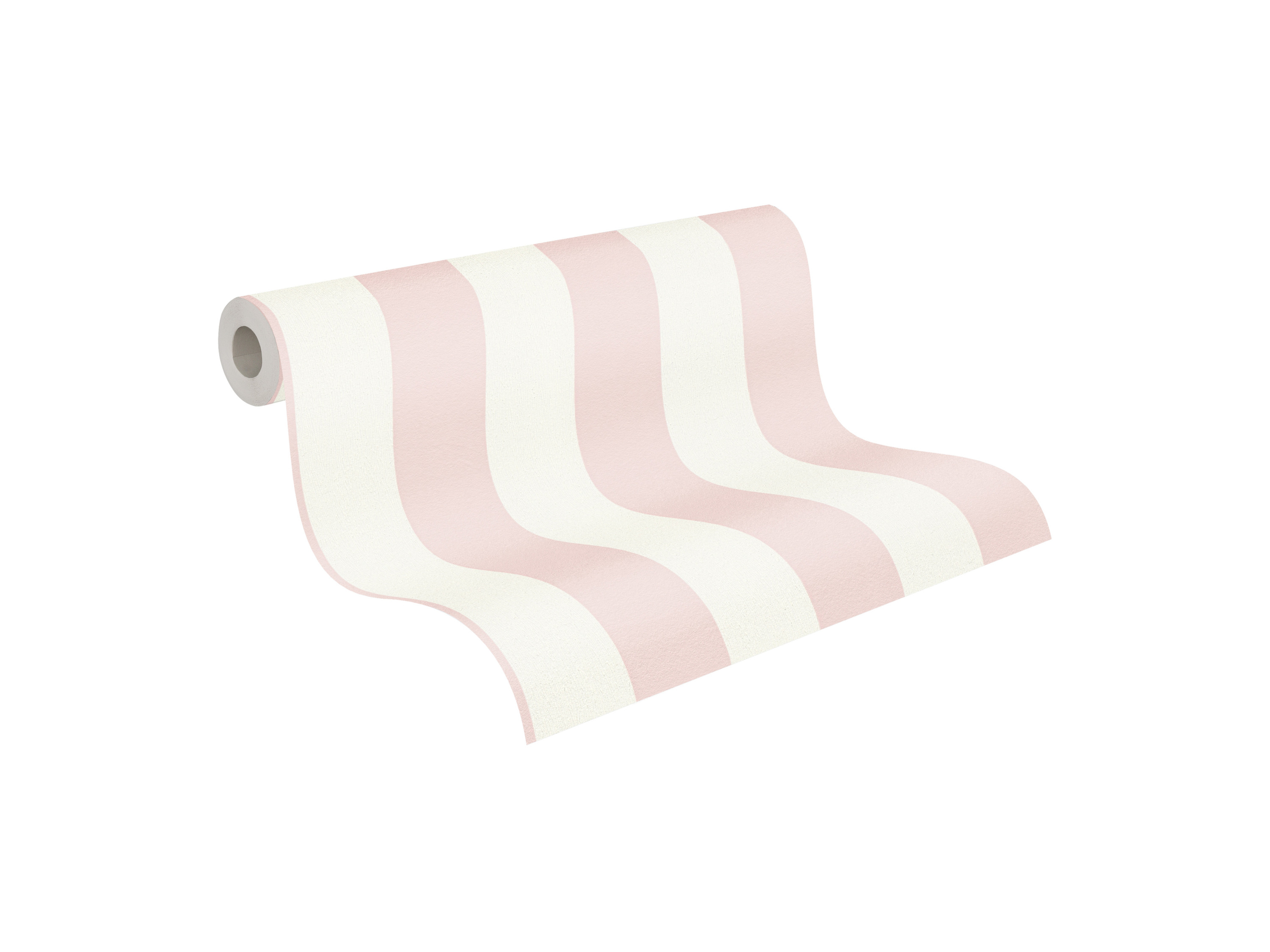 AS CRÉATION Vliesbehang 10,05 m x 53 cm (Crème met roze, 10,05 x 0,53 m)