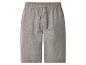 Grijze shorts met elastische tailleband en trekkoord.