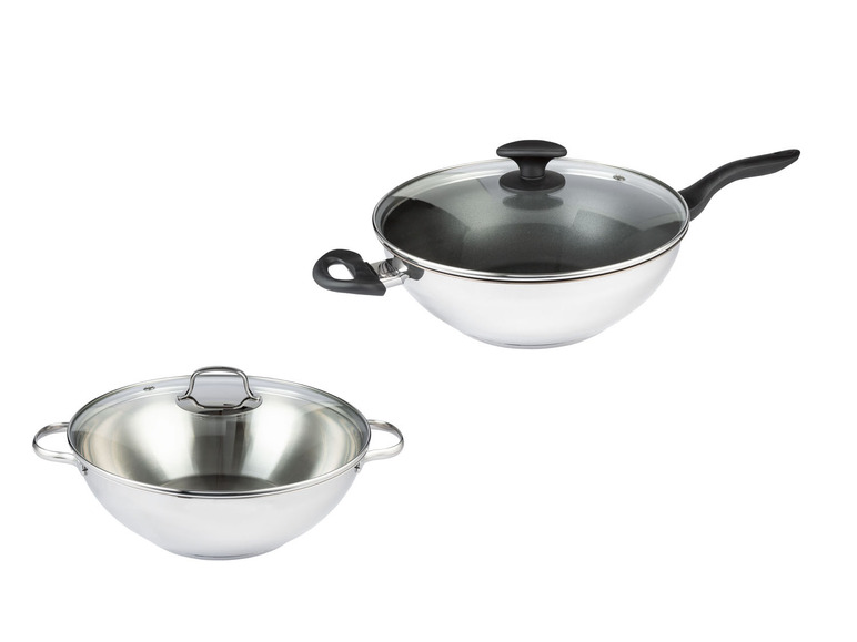 Ga naar volledige schermweergave: ERNESTO® RVS wok of wokpan Ø32 cm - afbeelding 1