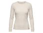Beige shirt met lange mouwen en ribstructuur