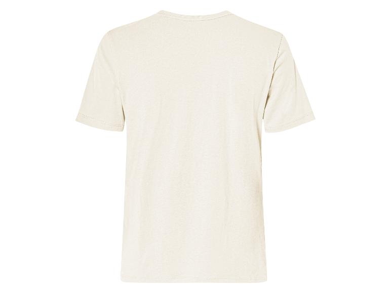 Beige effen t-shirt, achterkant.