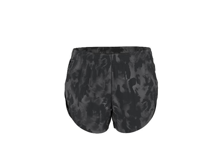 Zwarte sportshort met een subtiel camouflagepatroon