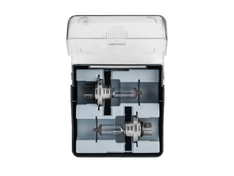 Twee autolampen in een doorzichtige verpakking.