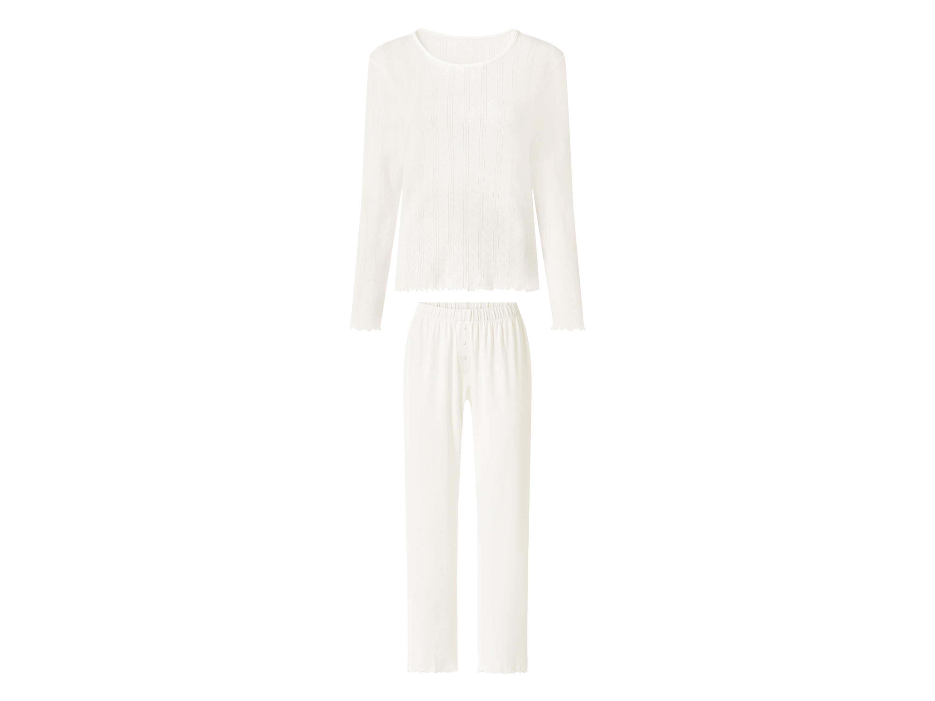 ESMARA Dames pyjamaset, 3-delig (wit, XL (48/50))