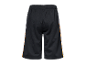 Zwarte sport shorts met zijstrepen.