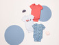 Drie baby rompertjes met zeedier print