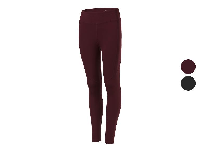 Bordeaux leggings, ook verkrijgbaar in zwart.