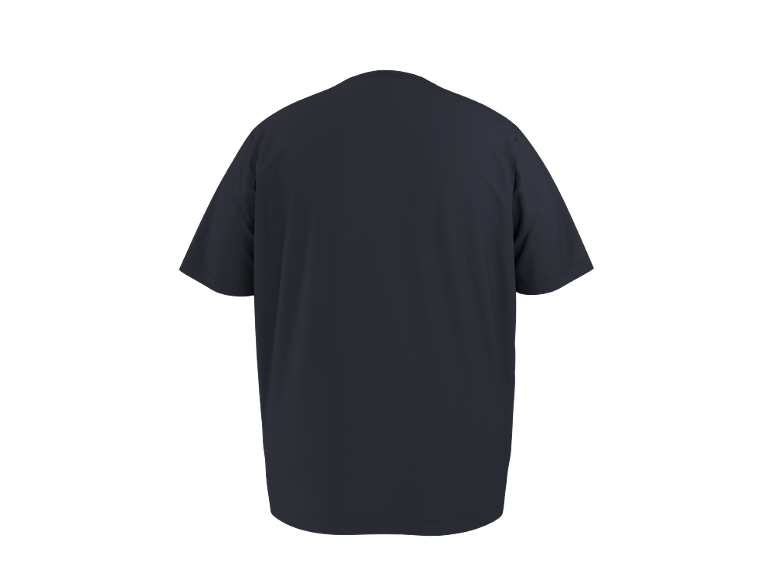 Donkerblauw T-shirt, achterkant.