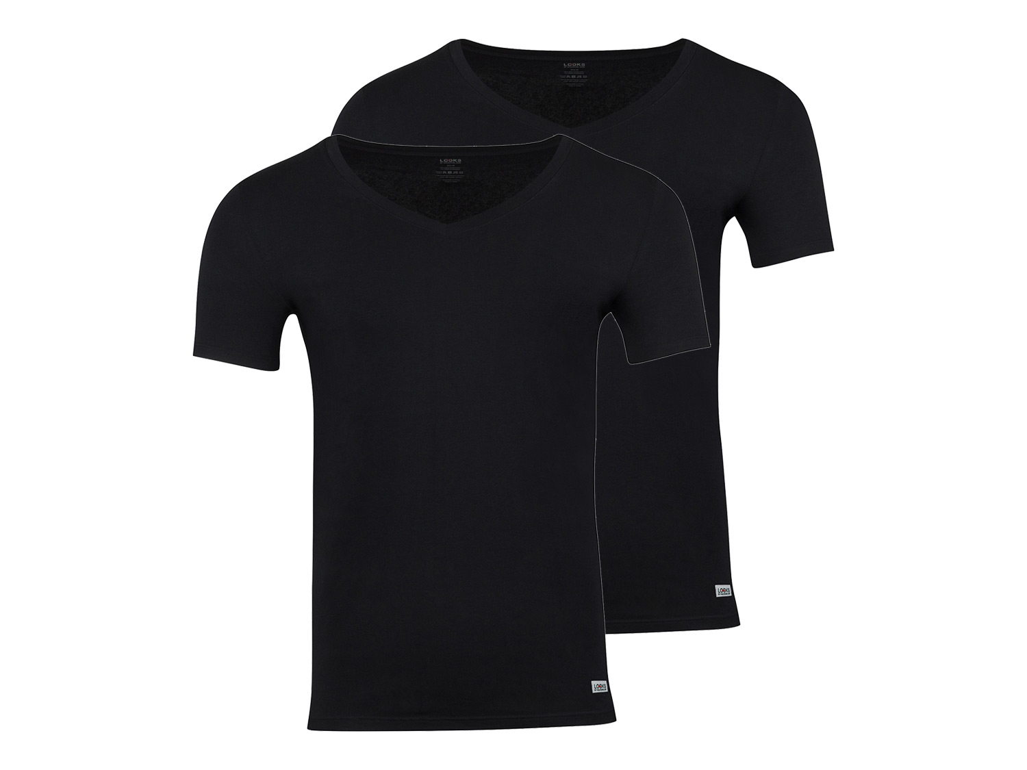 LOOKS by Wolfgang Joop Set van 2 heren T-shirts (Zwart, L)