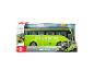 Speelgoedbus in doos, groen met 'Flixbus'-branding, licht, geluid en openslaande deuren.