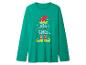 Groen shirt met lange mouwen met kerstprint 'Let's Take an Elfie' en elfenvoeten