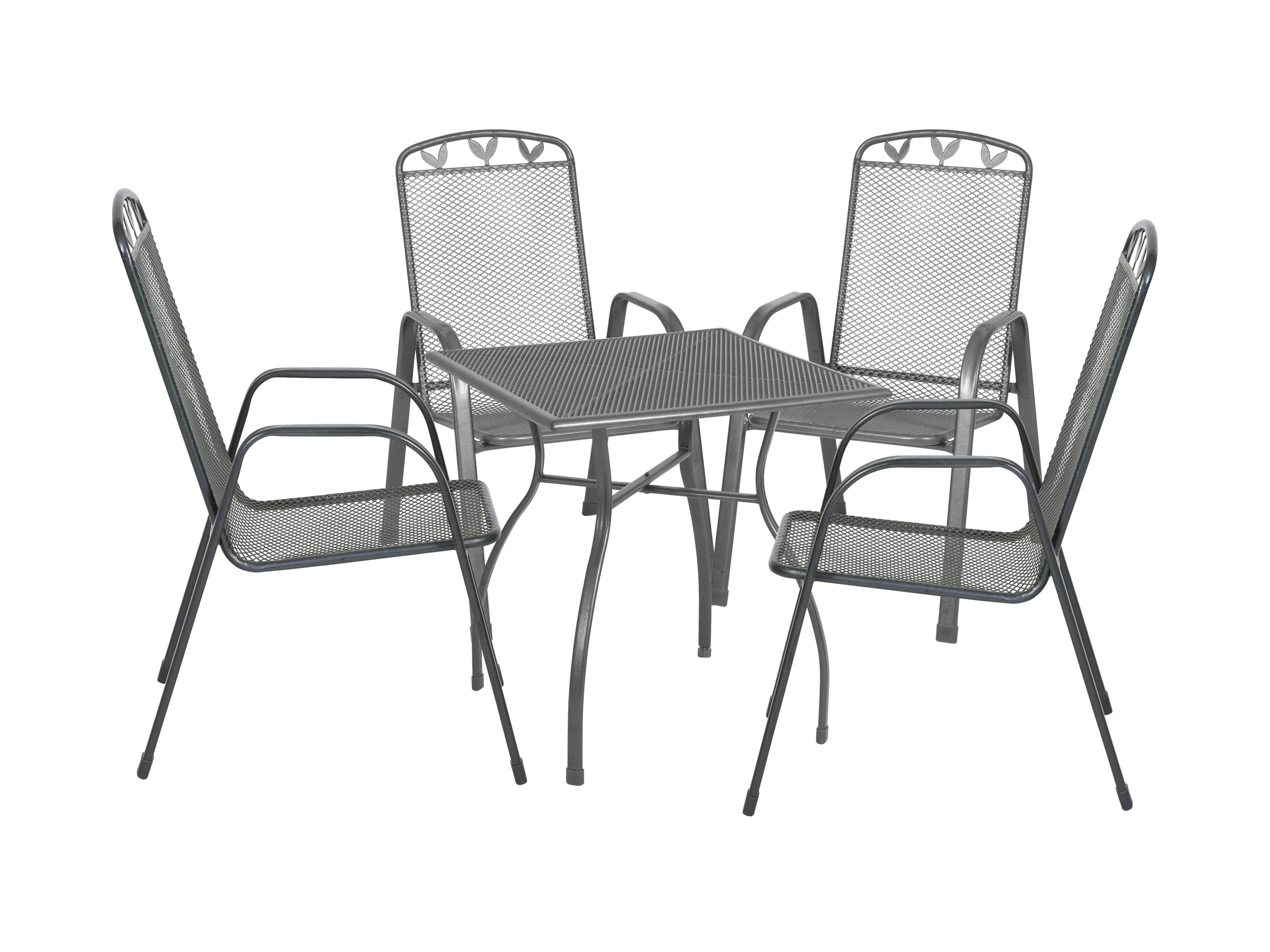 Greemotion Tuinset Toulouse (Tafel + 4 stapelstoelen, 70 x 74 x 70 cm)