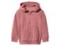 Roze kinderhoodie met rits en zakken