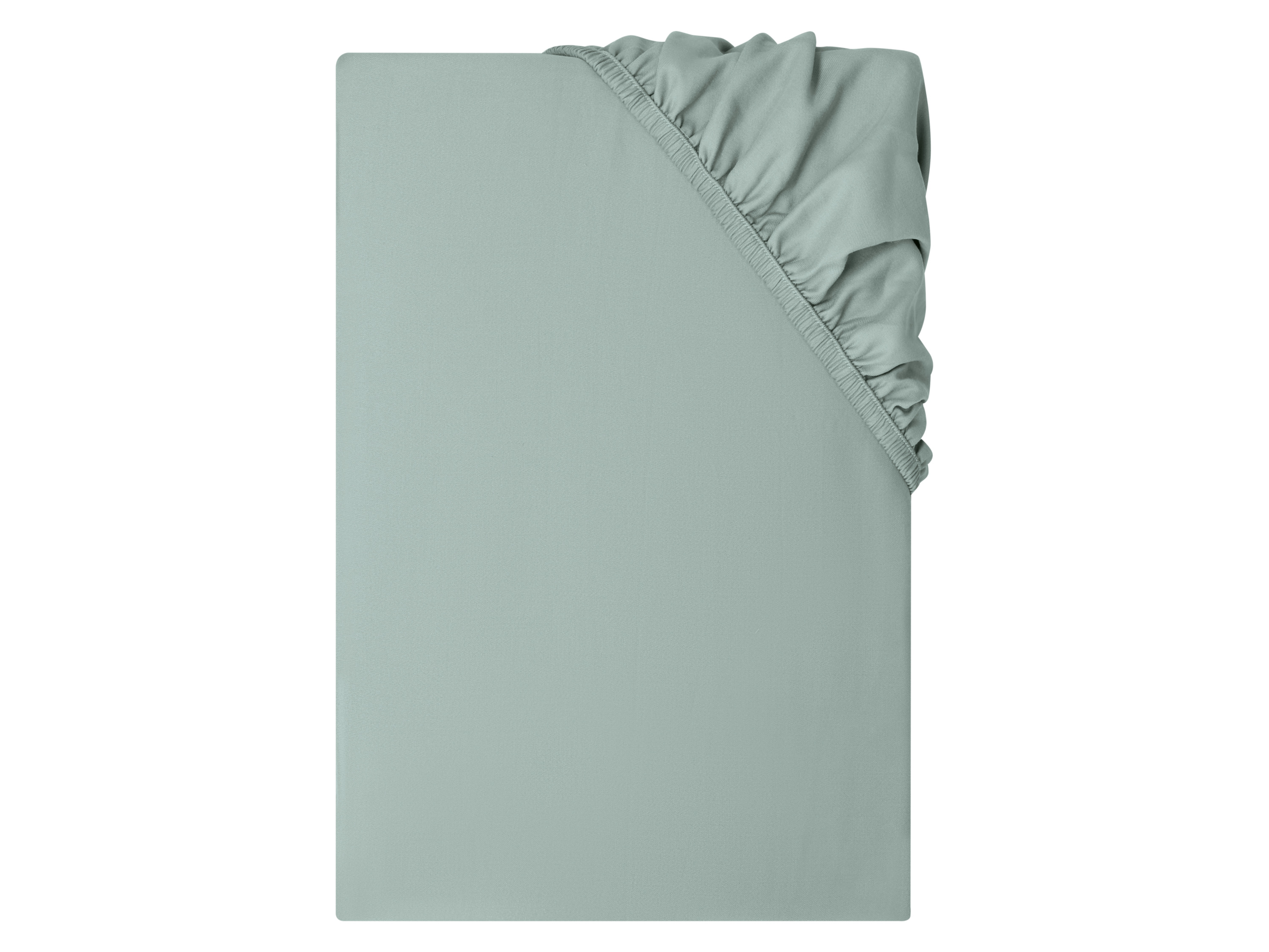 LIVARNO Katoen satijn hoeslaken 140-160 x 200 cm (groen)