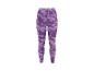 Dames sportlegging met paars camouflagepatroon en trekkoord in de taille.